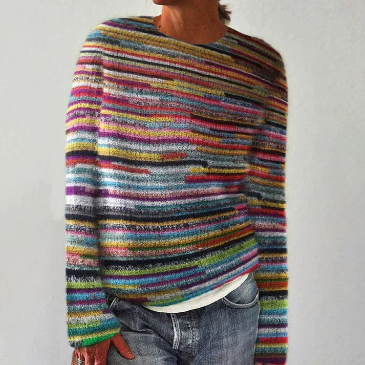 Drune - Einzigartiger gestreifter Pullover mit langen Ärmeln