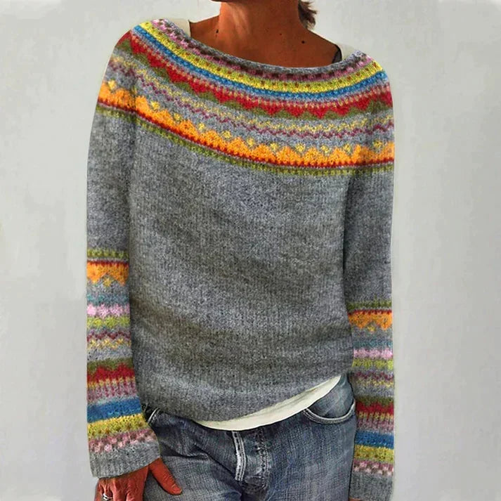 Drune-Pullover mit langen Ärmeln und Druck