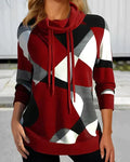 Sina | Hoodie Mit Hohem Kragen Und Kontrastfarbe