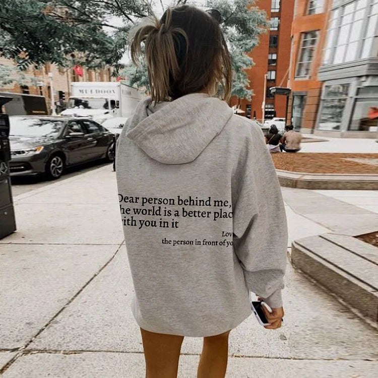 Ella | Liebe Person hinter mir Unisex Hoodie