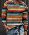 Drune | Herren Langarm Sweatshirt Gestreift