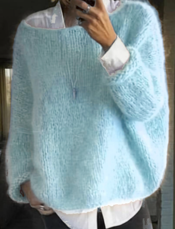 Paula | Buntfarbener Off-Shoulder-Pullover