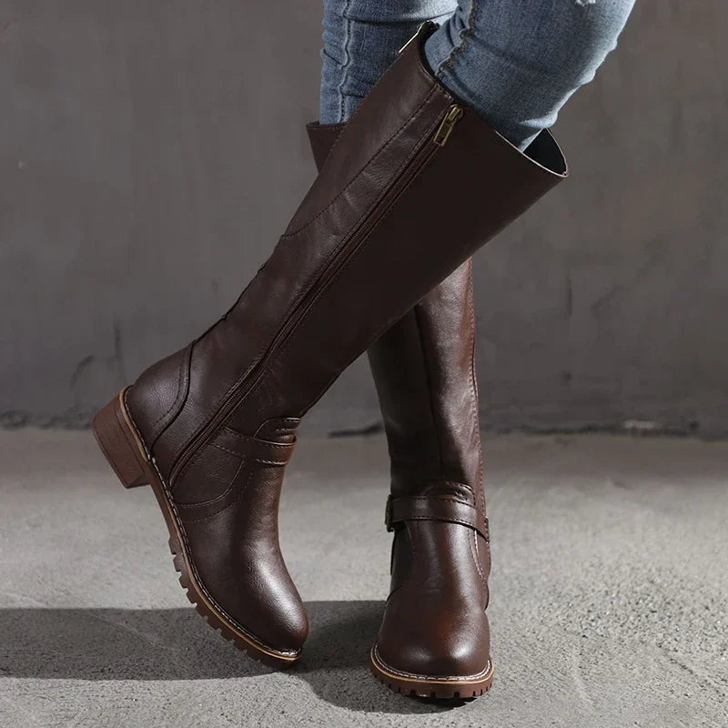 Gudrun | Elegante Lederstiefel – Trendige Damenstiefel für jeden Anlass