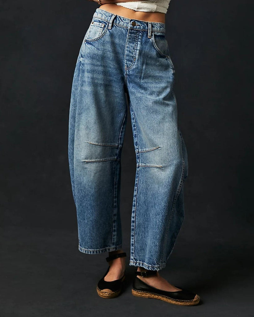 Elisa | Damen-Jeans mit geradem Schnitt aus Denim