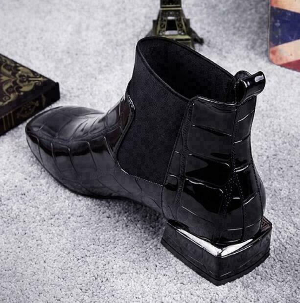 Damen Lederstiefel mit rutschfester Gummisohle