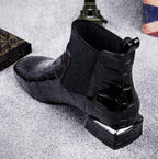 Damen Lederstiefel mit rutschfester Gummisohle