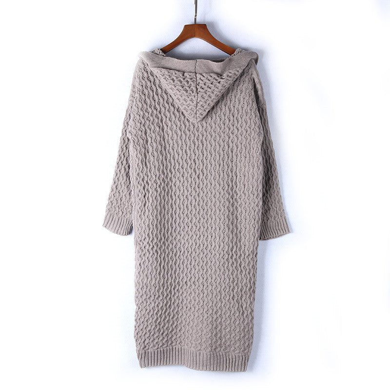 Ida | Warme Damen-Strickjacke mit Kapuze