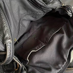 Dörte | Luxus Schwarze Lederhandtasche