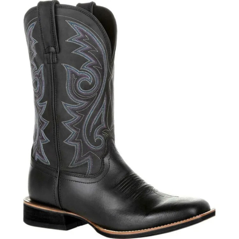 Drune | Herren Schwarz Western Cowboystiefel